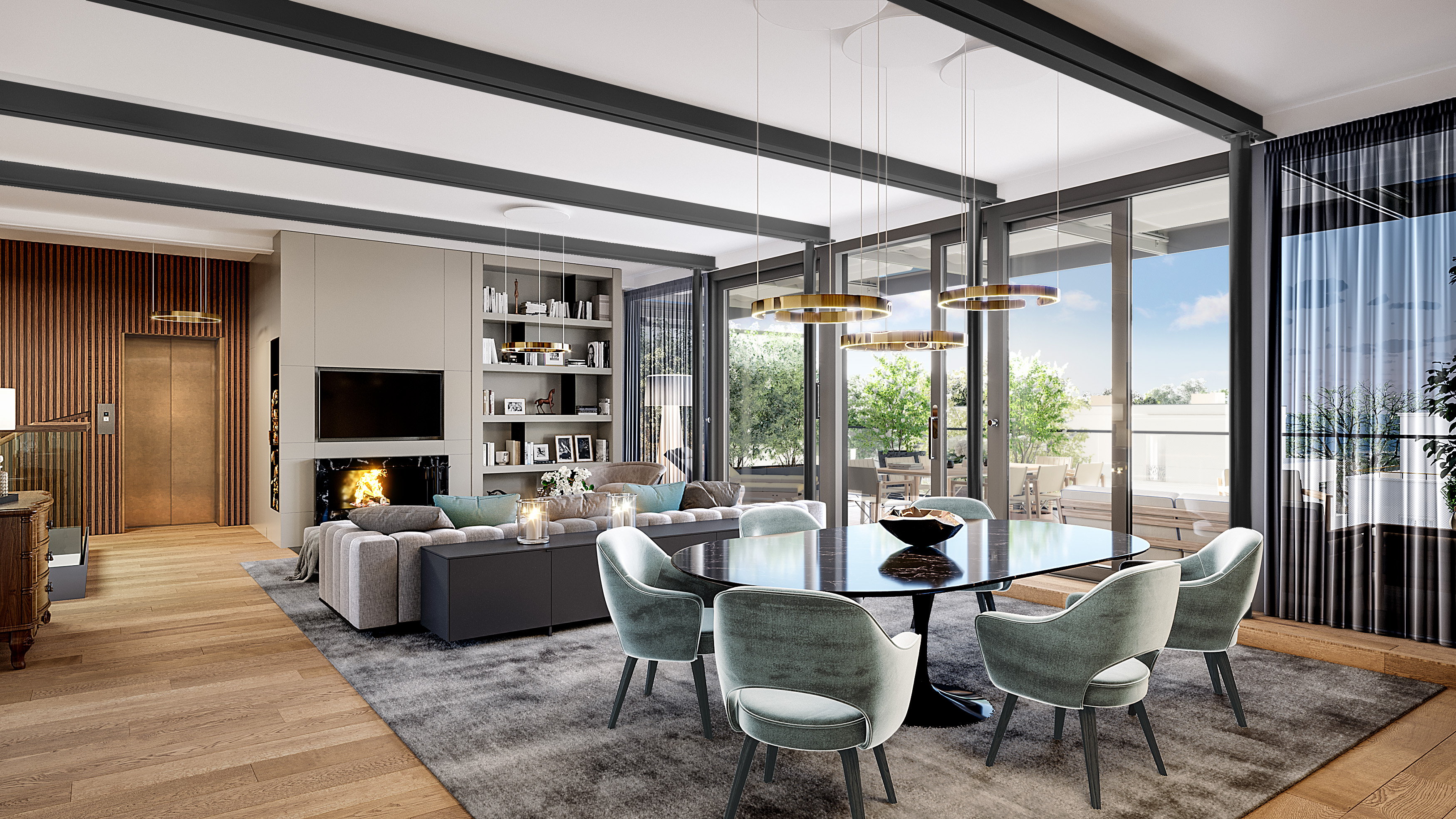 SOPHIENPALAIS Penthouse – architectural visualization 2 – CDMN