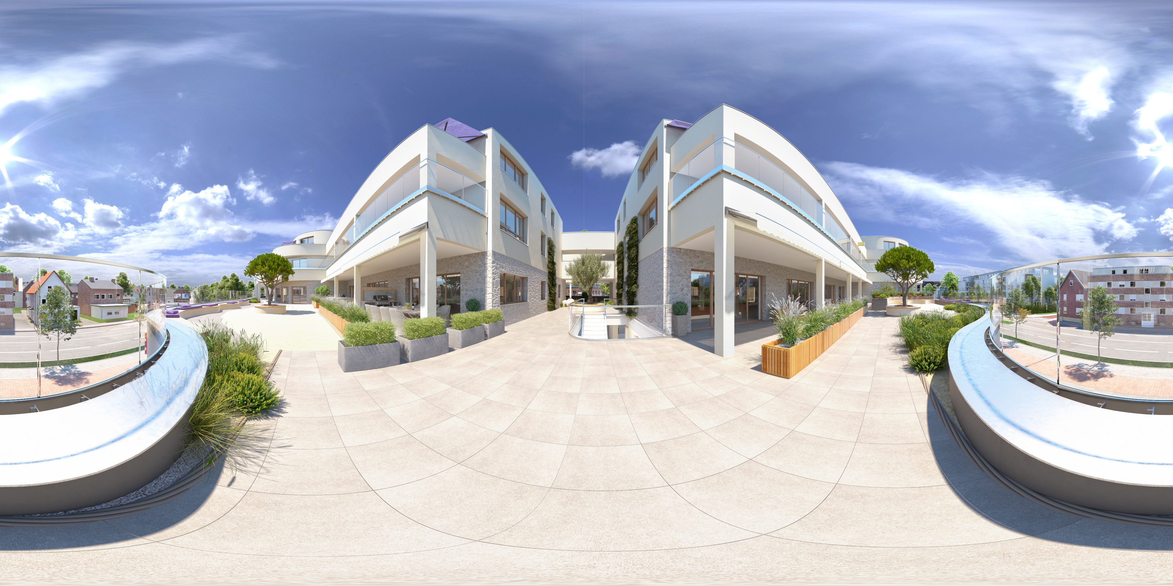 360°-Panorama – Ostwall Terrassen