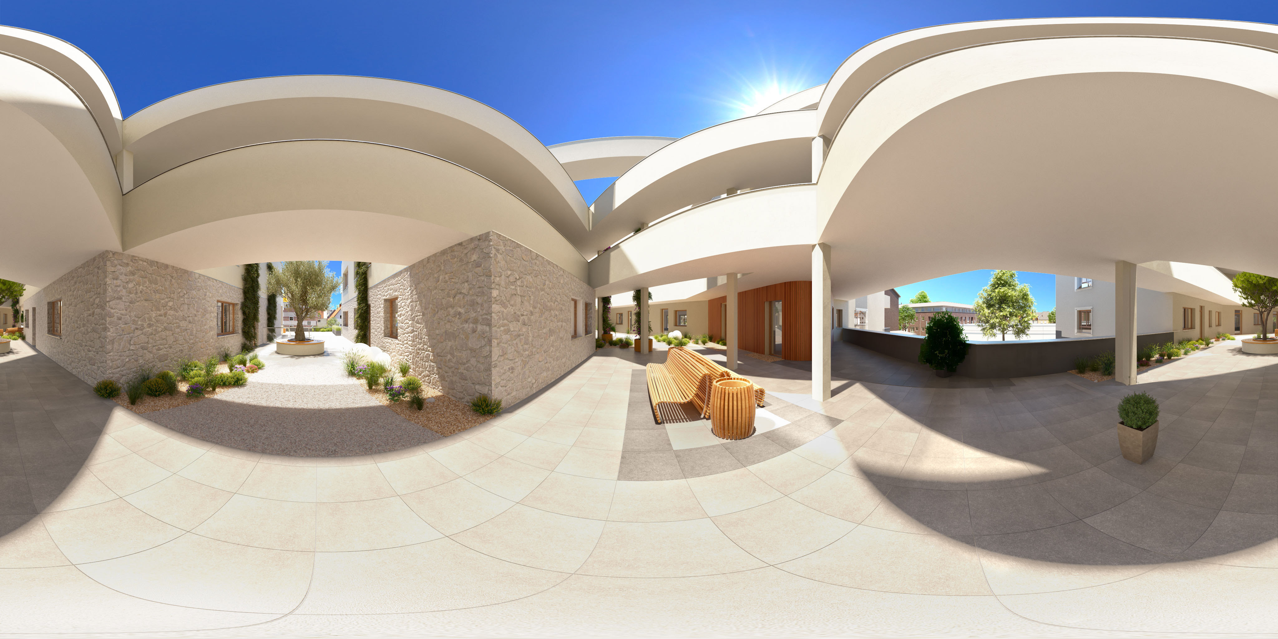 360°-Panorama – Ostwall Terrassen