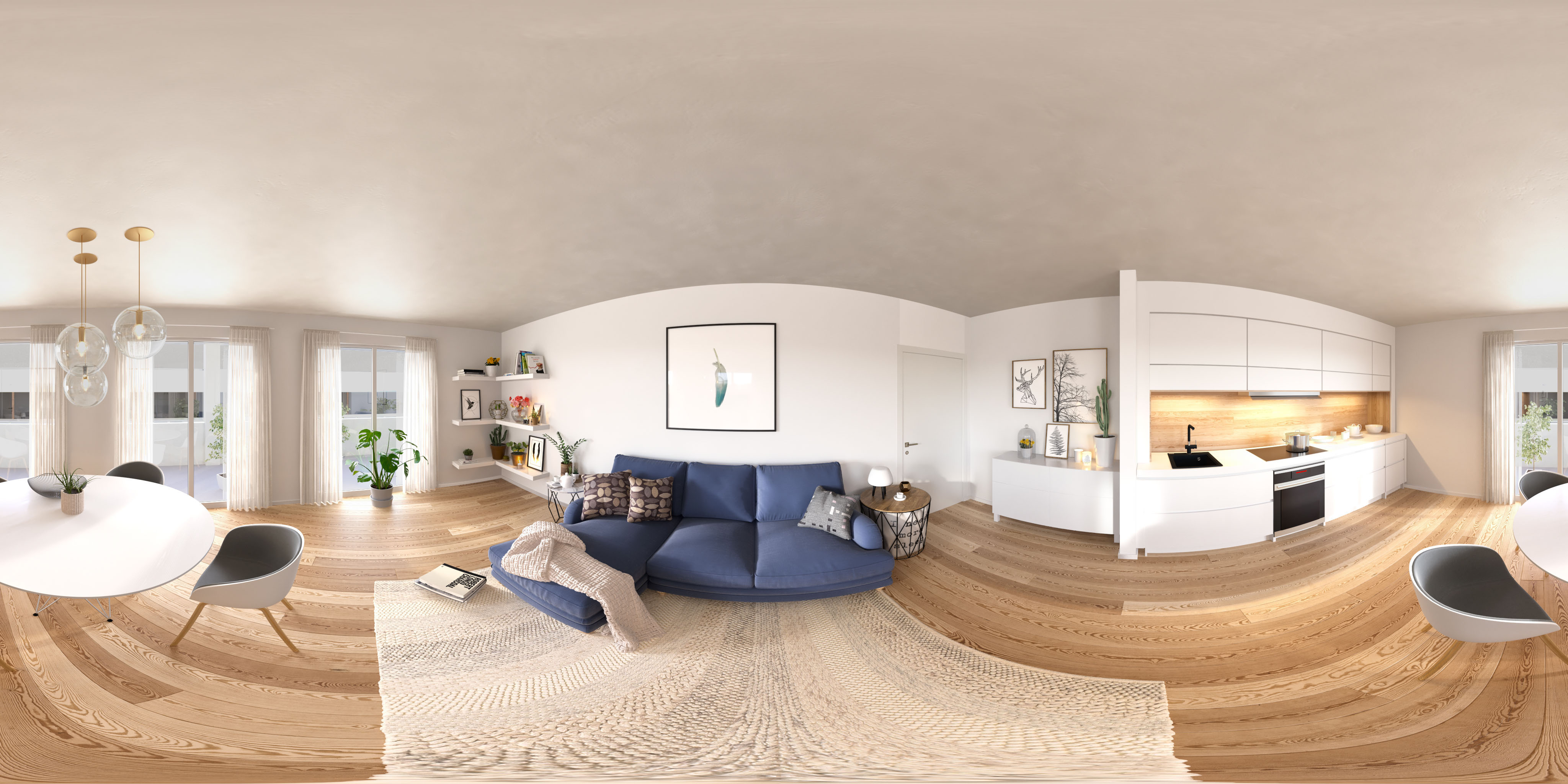 360°-Panorama – Ostwall Terrassen
