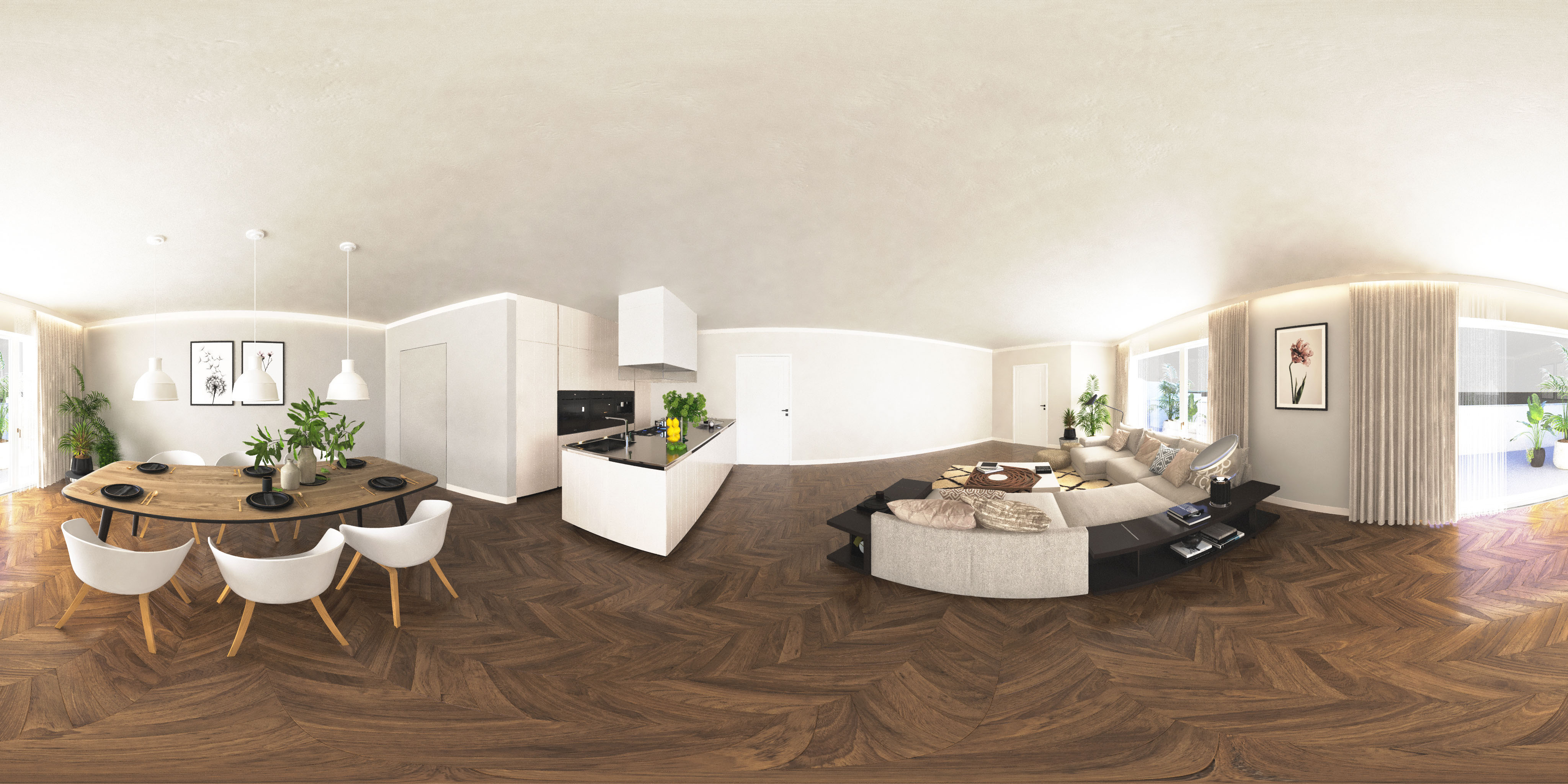 360°-Panorama – Ostwall Terrassen
